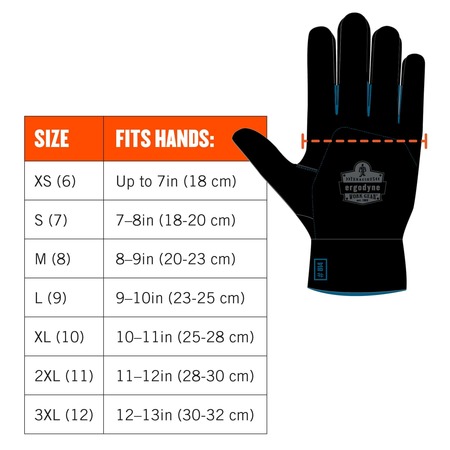 Proflex By Ergodyne Orange Coated Waterproof Winter Work Gloves, M, A5, PK144 7551-CASE